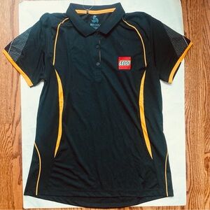 LEGO Men's Polo Shirt in Black with Yellow Accents